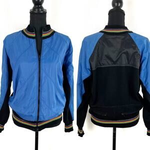 Italian Wool Blend Bomber Jacket – Retro Sport Luxe Made in Italy Unisex